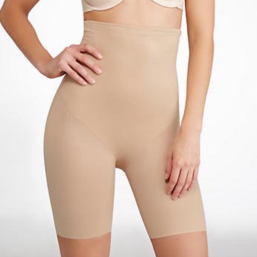 TC Women’s NEW Shape Away Back Magic Thigh Slimmer Nude | Size L‎